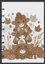 Fall Brown Cows - A5 Notebook