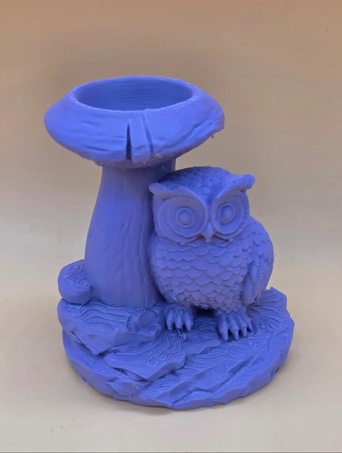 Owl Mushroom Crystal Sphere Holder