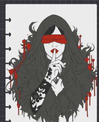 Blindfolded Lady - A5 Notebook