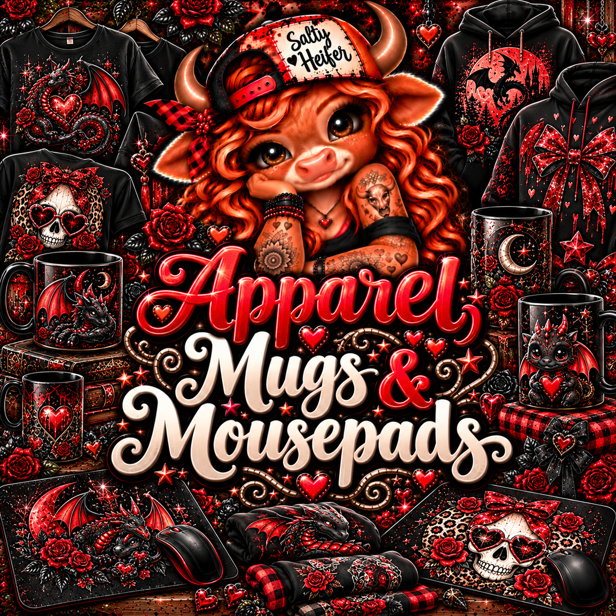 Apparel, Mugs & Mousepads