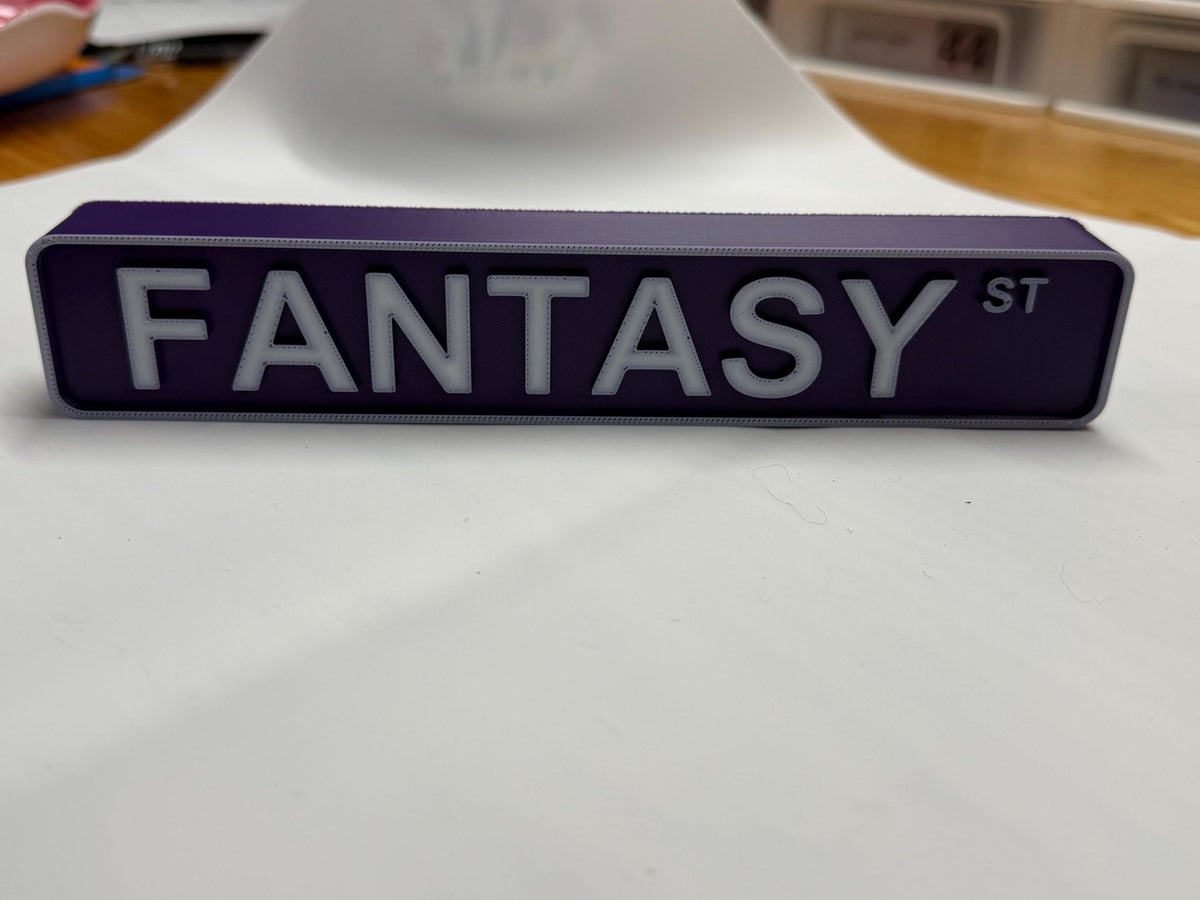Custom Street Sign Shelf Decor