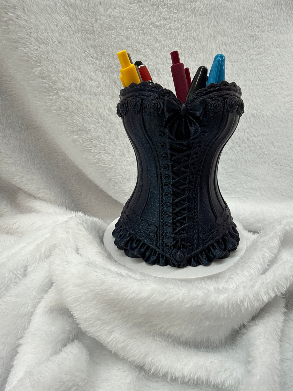 Gothic Corset Pen/Makeup Brushes/Vase