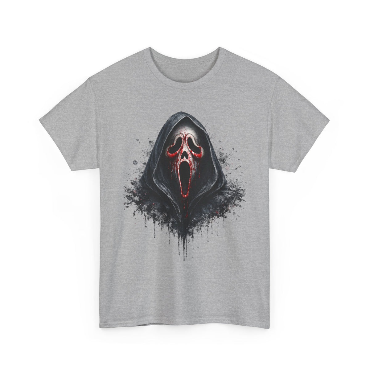 Scream Mask Horror Tee — Distressed Ghostface Graphic T-Shirt