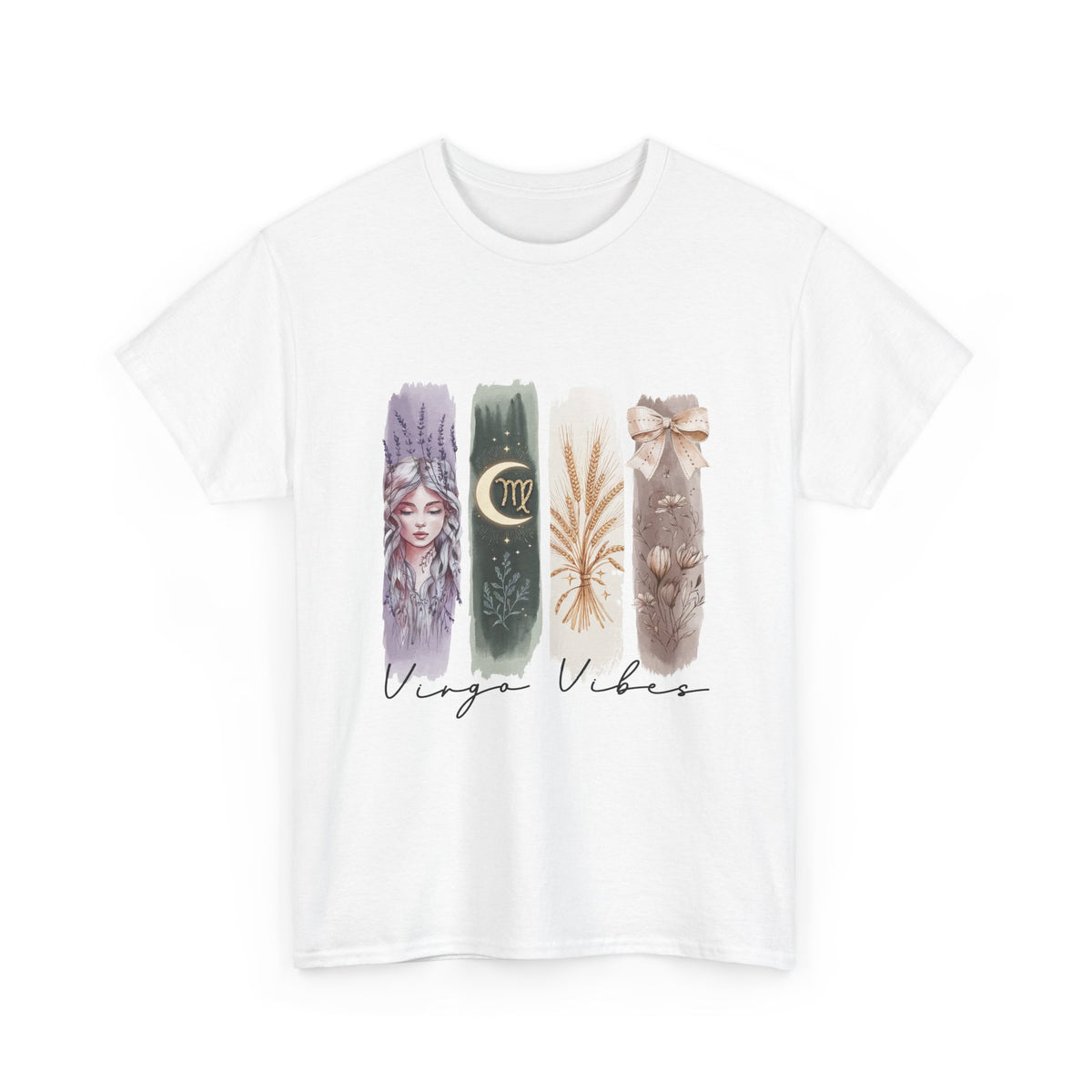 Virgo Vibes Unisex Heavy Cotton Tee | Astrology Tee, Zodiac Shirt, Horoscope Gift, Summer Clothing, Astrology Enthusiast