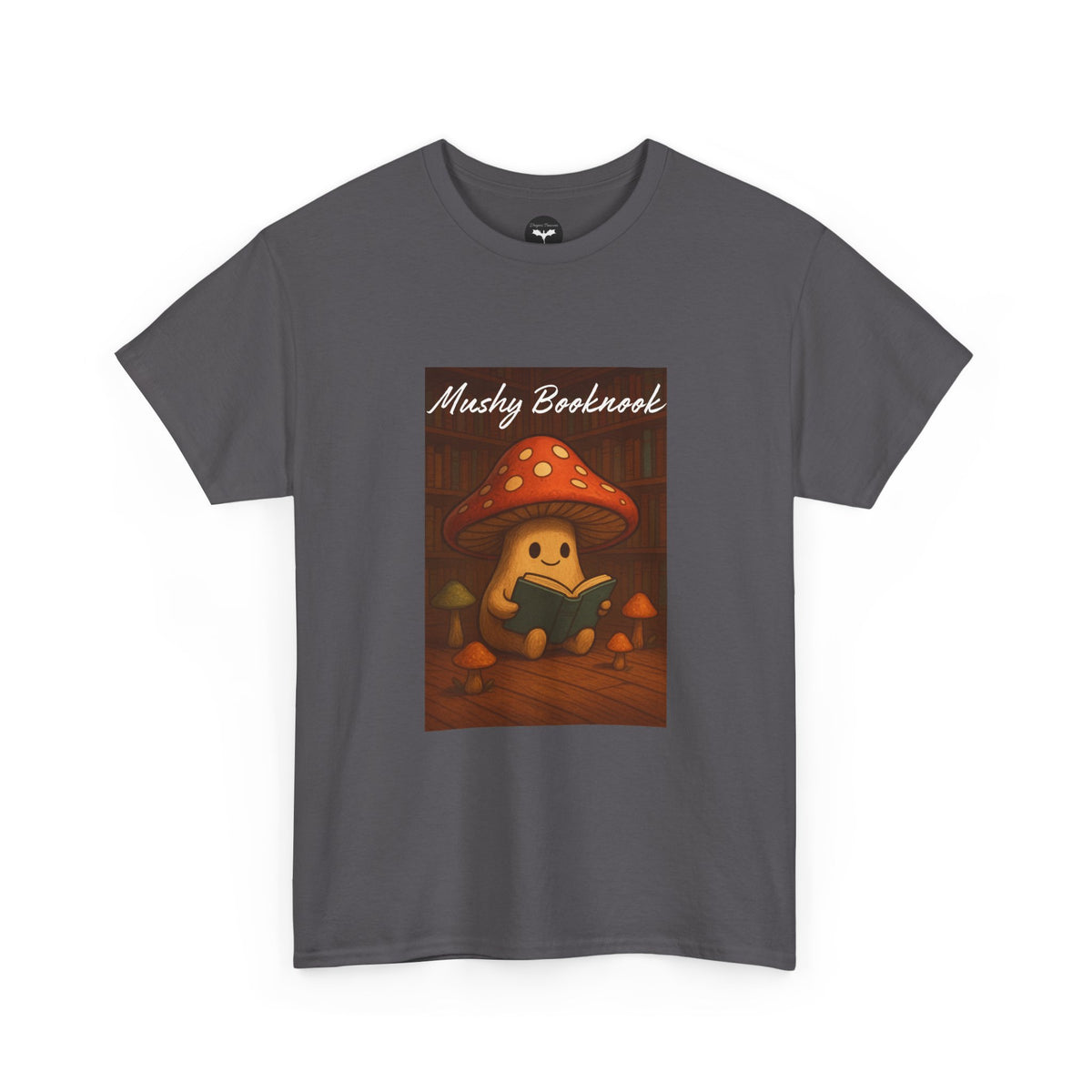 Mushroom Bookworm Tee - Cozy Cotton Unisex T-Shirt, Cute Gift for Book Lovers, Casual Style for Fall, Great for Kids & Adults