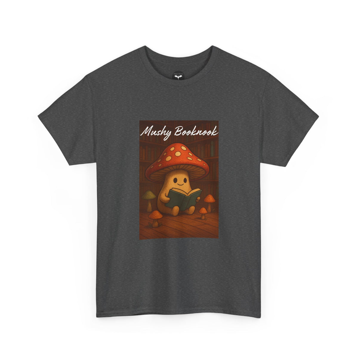 Mushroom Bookworm Tee - Cozy Cotton Unisex T-Shirt, Cute Gift for Book Lovers, Casual Style for Fall, Great for Kids & Adults