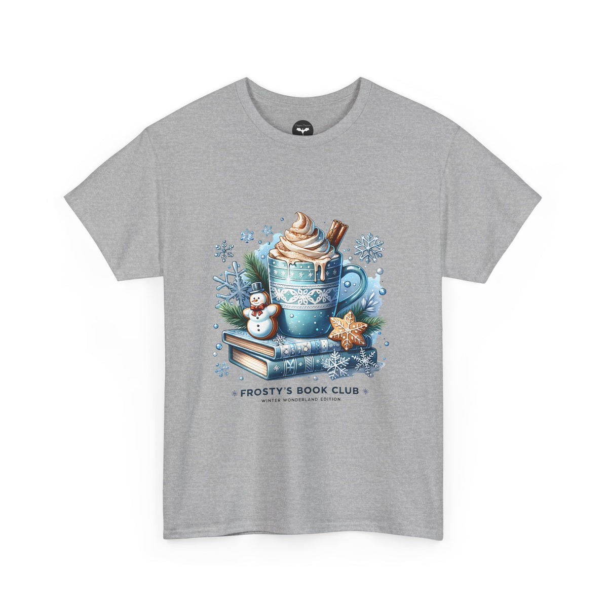Frosty's Book Club T-Shirt — 'Frosty's Book Club' Hot Cocoa & Snowman Design