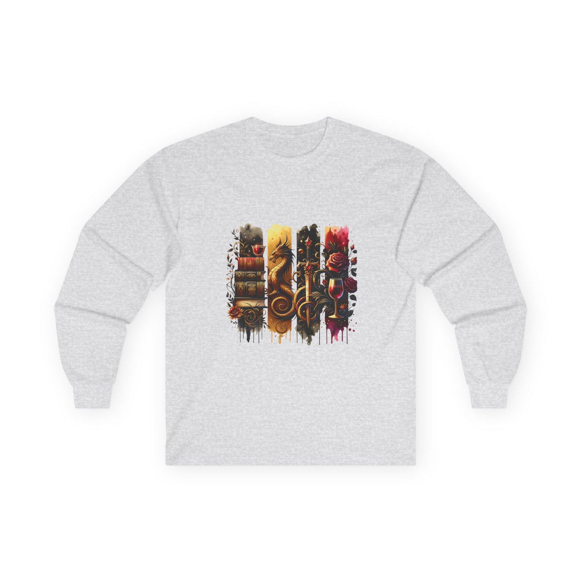 Dragon Fantasy Book Lover Long Sleeve Tee