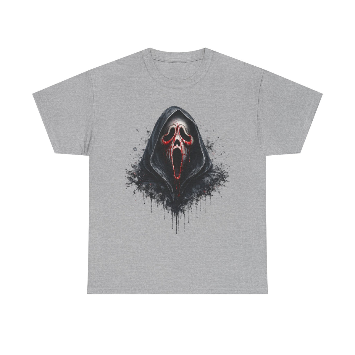 Scream Mask Horror Tee — Distressed Ghostface Graphic T-Shirt