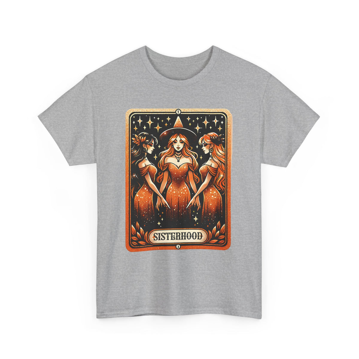 Sisterhood Graphic Tee — Vintage Tarot-Style Women Illustration