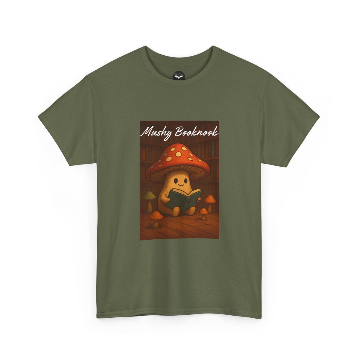 Mushroom Bookworm Tee - Cozy Cotton Unisex T-Shirt, Cute Gift for Book Lovers, Casual Style for Fall, Great for Kids & Adults