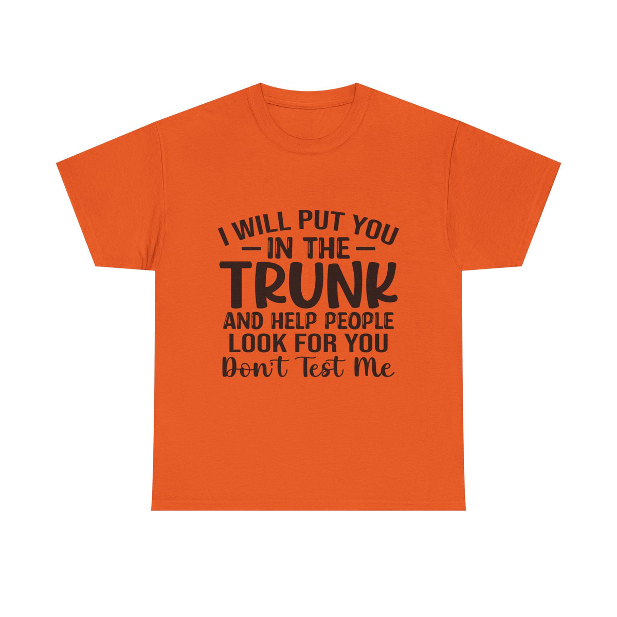 I Will Put You in the Trunk and Help People Look for You Sarcastic Tee