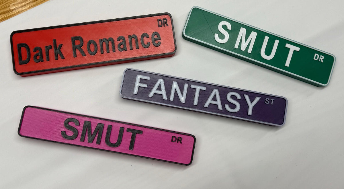 Custom Street Sign Shelf Decor