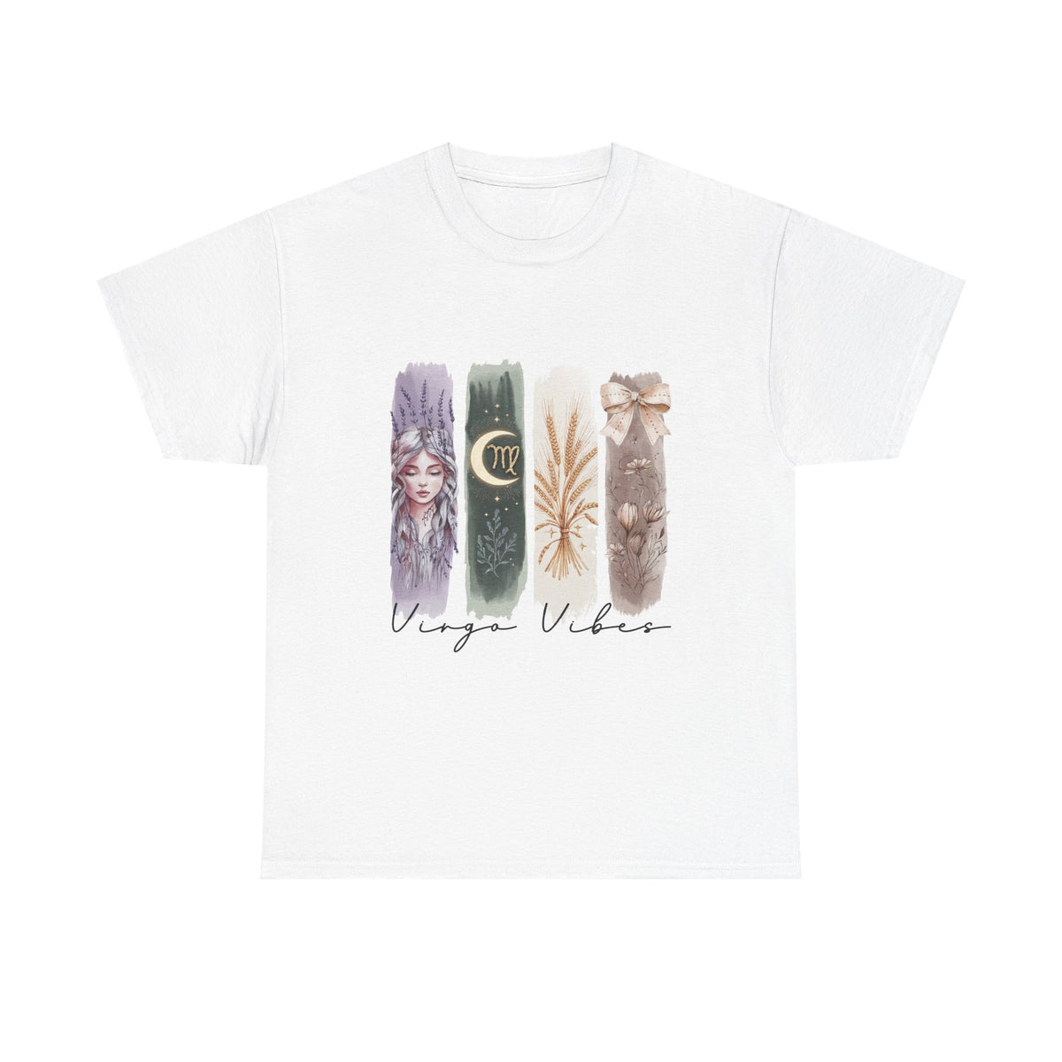 Virgo Vibes Unisex Heavy Cotton Tee | Astrology Tee, Zodiac Shirt, Horoscope Gift, Summer Clothing, Astrology Enthusiast