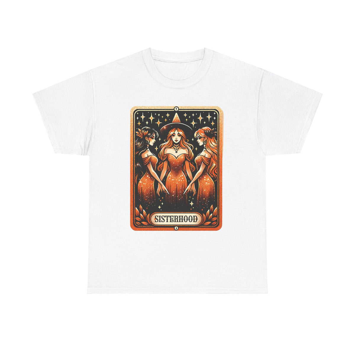 Sisterhood Graphic Tee — Vintage Tarot-Style Women Illustration