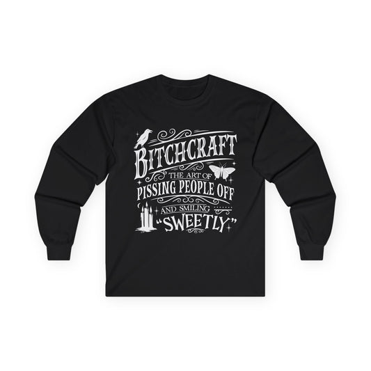 Bitchcraft in White Long Sleeve Tee