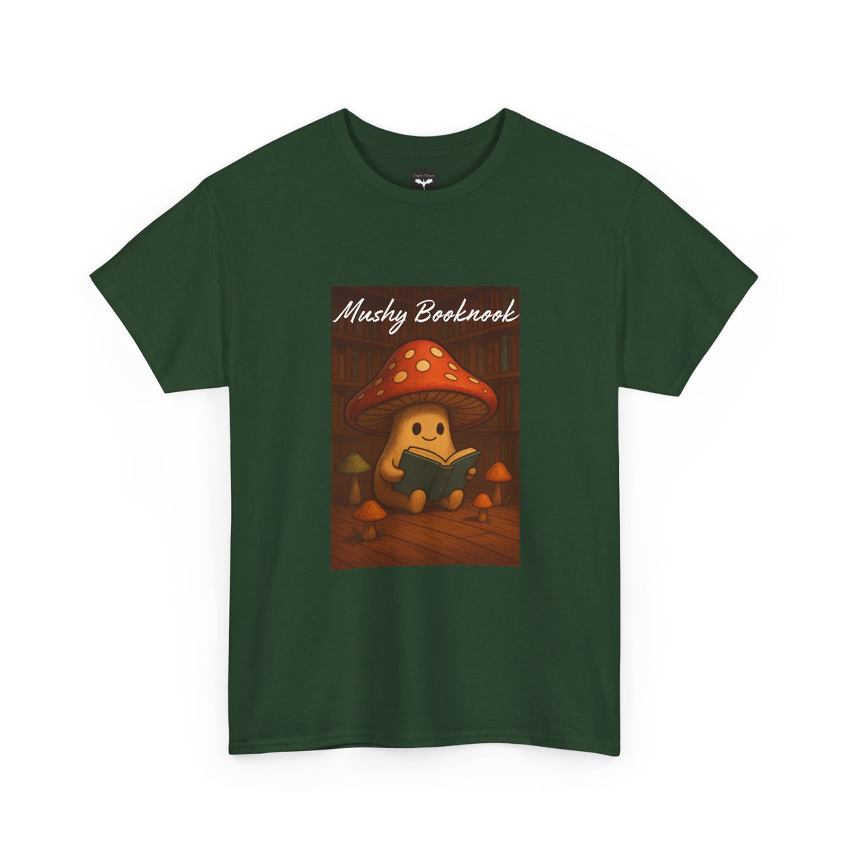 Mushroom Bookworm Tee - Cozy Cotton Unisex T-Shirt, Cute Gift for Book Lovers, Casual Style for Fall, Great for Kids & Adults