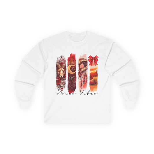 Aries Astrological Long Sleeve Tee