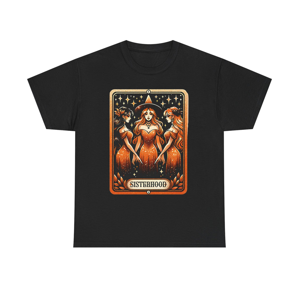 Sisterhood Graphic Tee — Vintage Tarot-Style Women Illustration