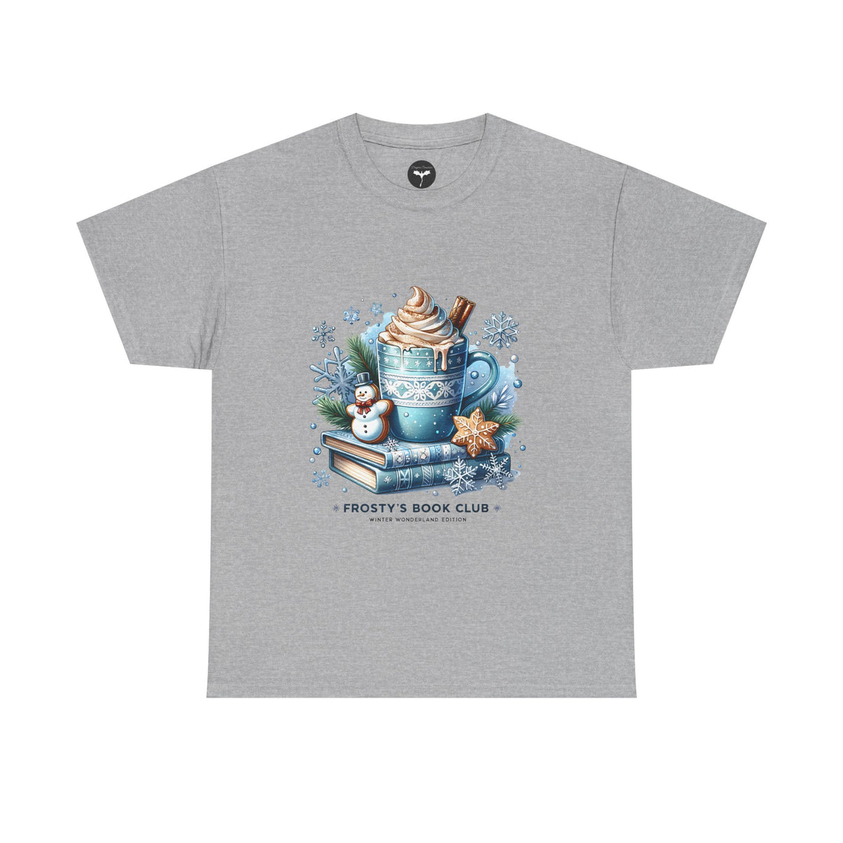 Frosty's Book Club T-Shirt — 'Frosty's Book Club' Hot Cocoa & Snowman Design