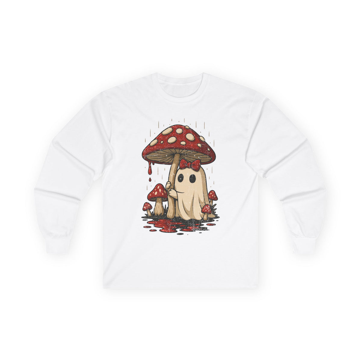Mushroom Ghost Long Sleeve Tee