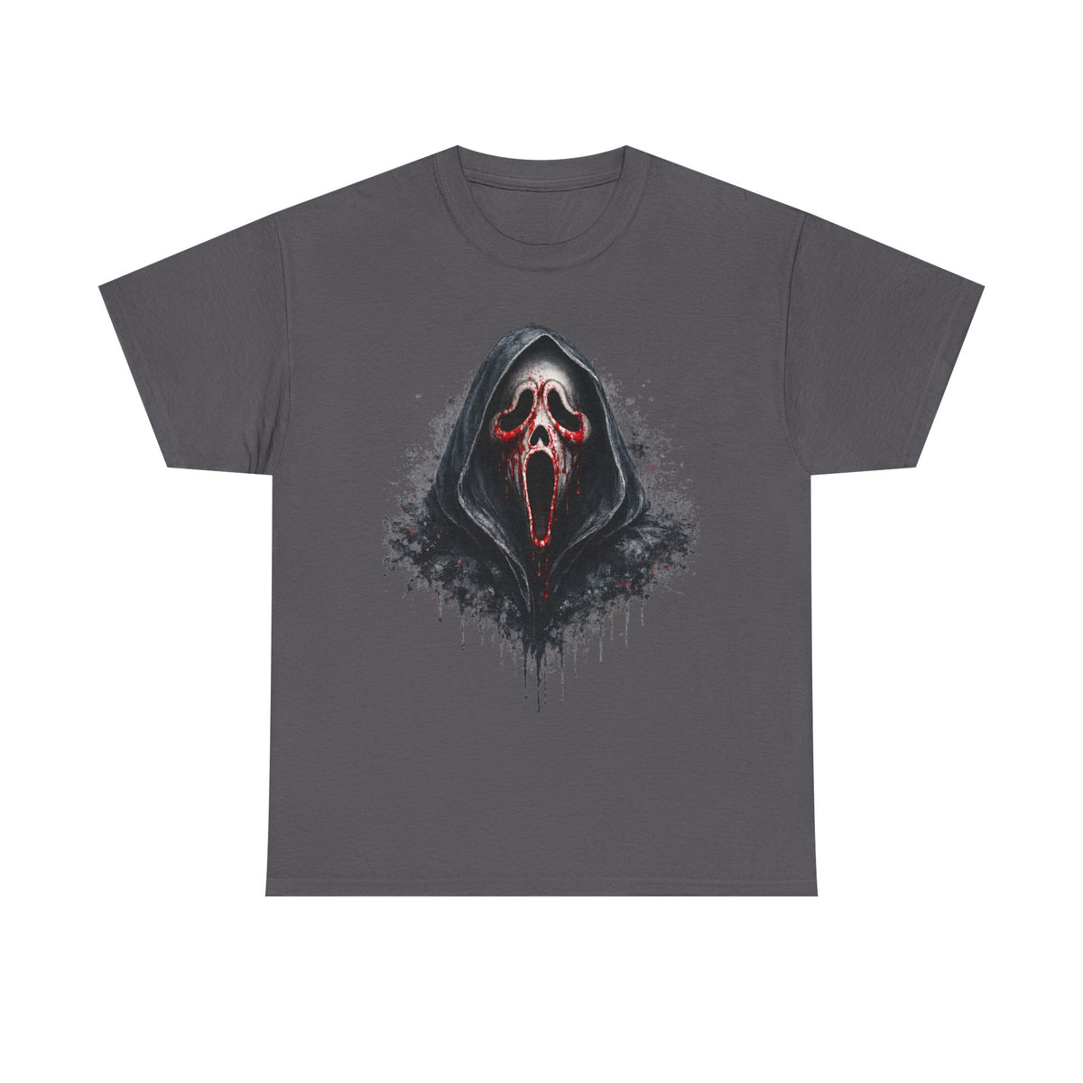 Scream Mask Horror Tee — Distressed Ghostface Graphic T-Shirt