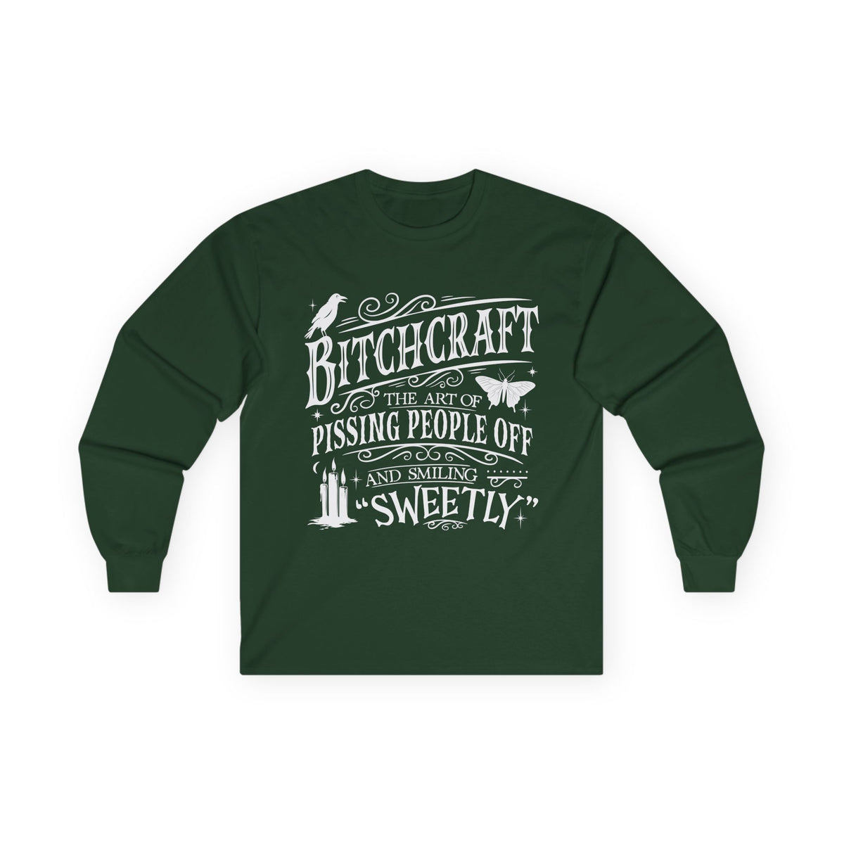 Bitchcraft in White Long Sleeve Tee