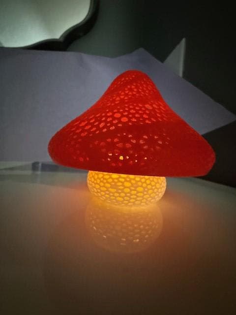 Mushroom Tea Light Lamp