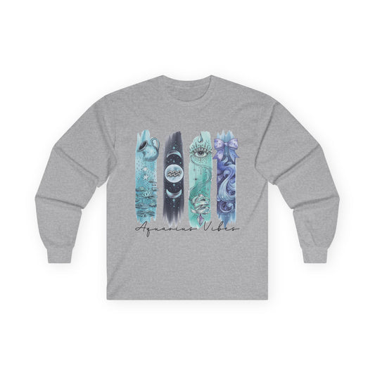 Aquarius Astrological Long Sleeve Tee
