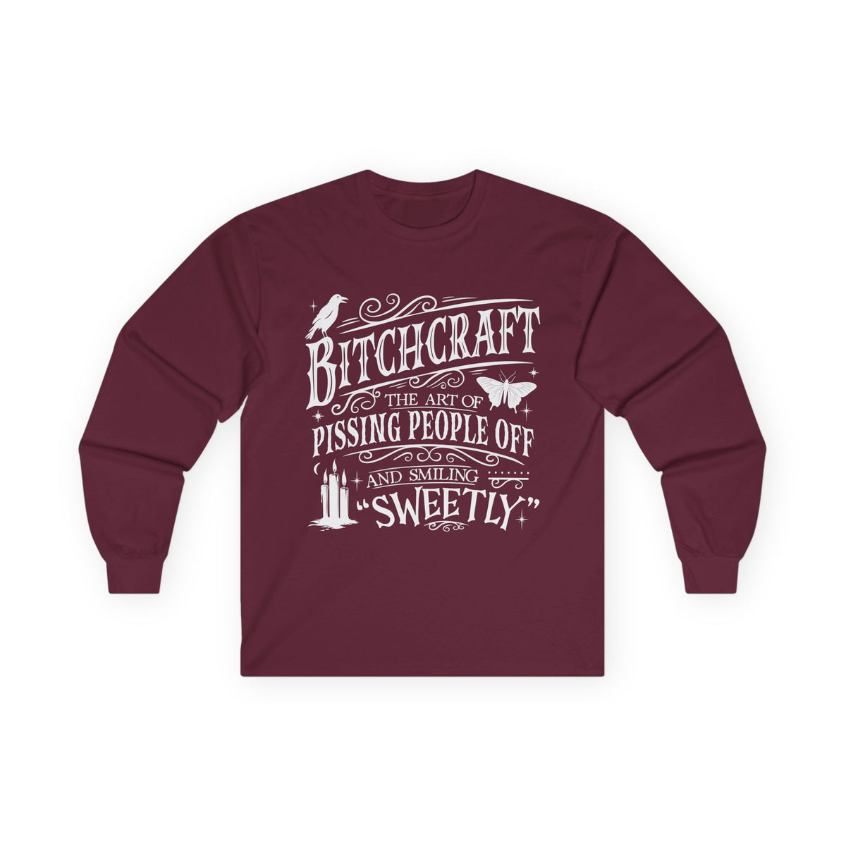 Bitchcraft in White Long Sleeve Tee