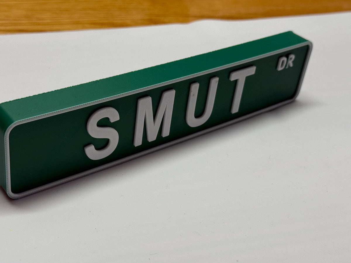 Custom Street Sign Shelf Decor