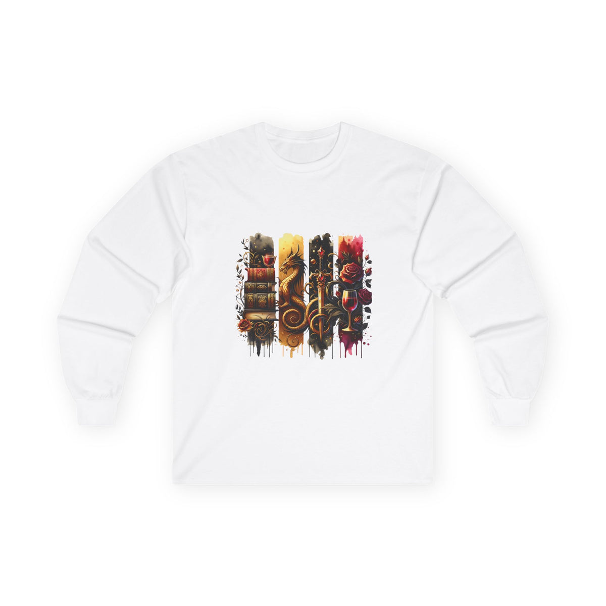 Dragon Fantasy Book Lover Long Sleeve Tee
