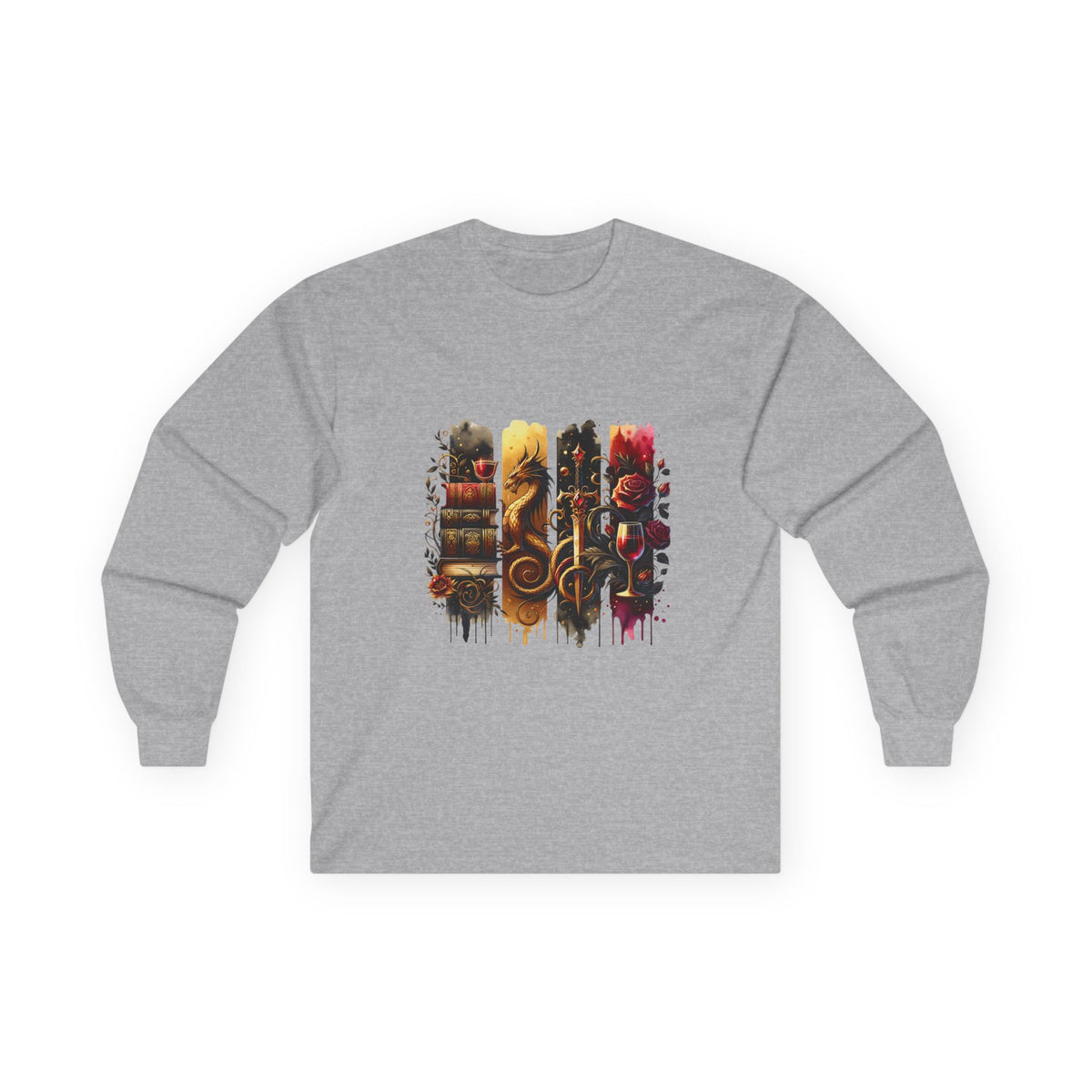 Dragon Fantasy Book Lover Long Sleeve Tee