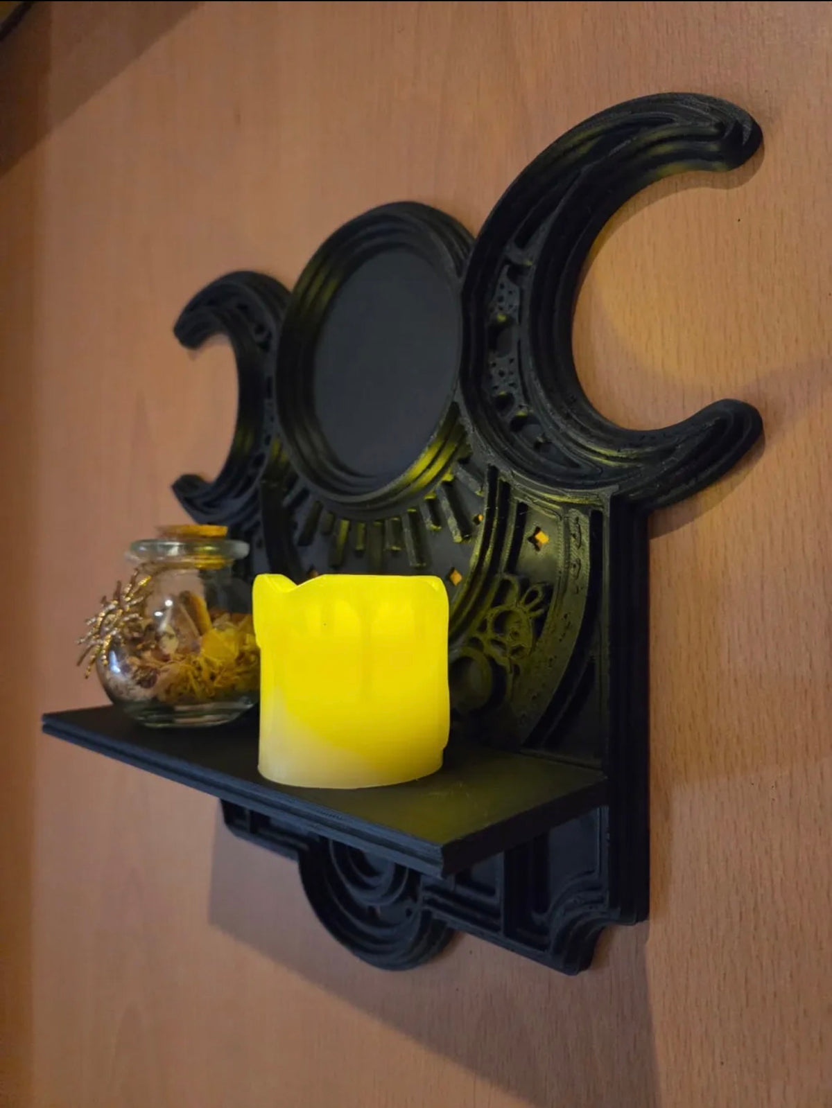 Triple Moon Wall Shelf