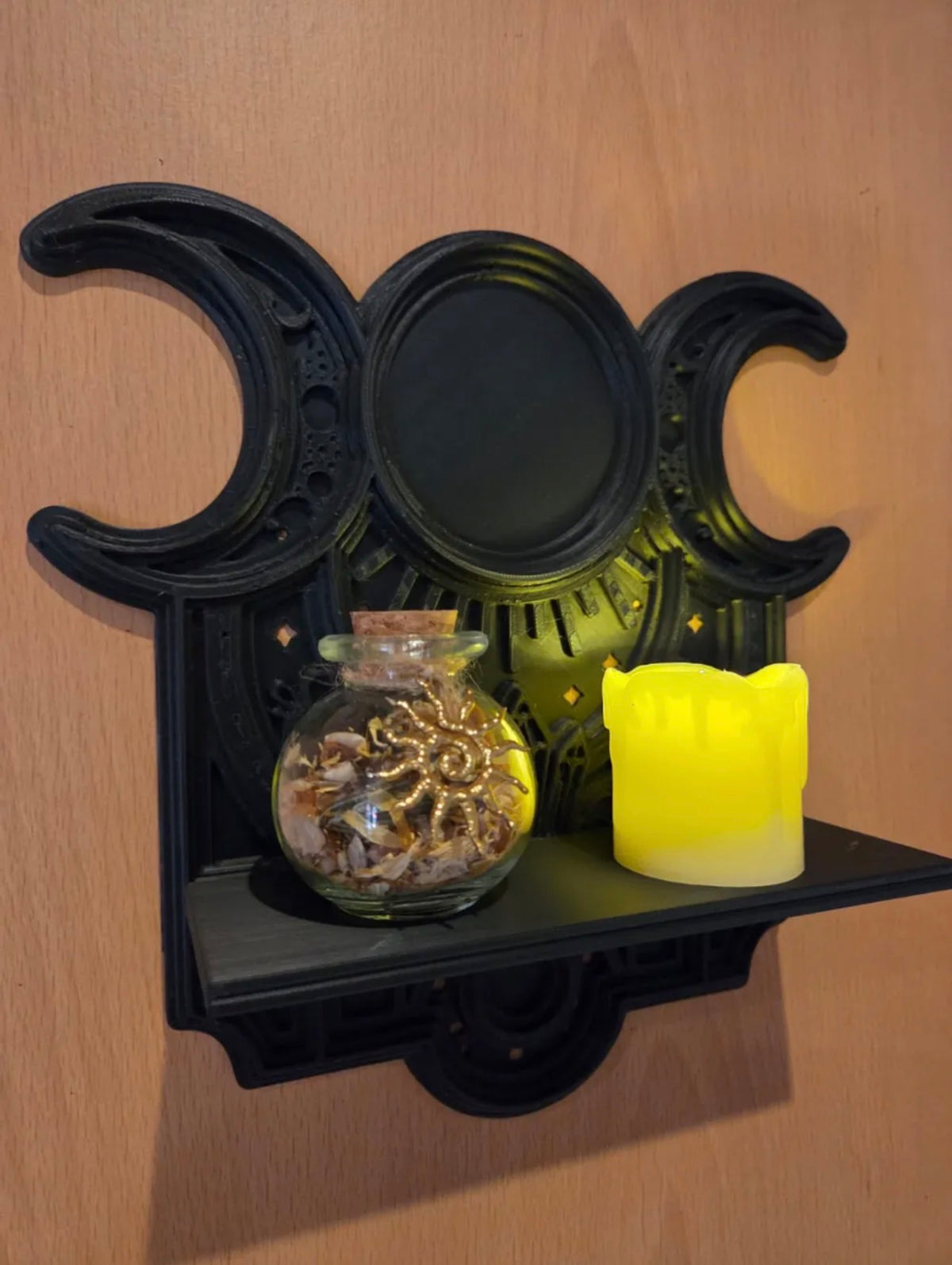 Triple Moon Wall Shelf