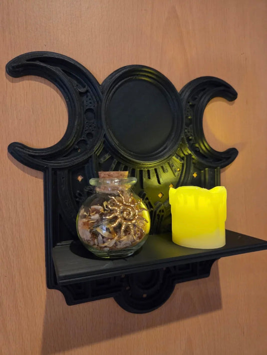 Triple Moon Wall Shelf