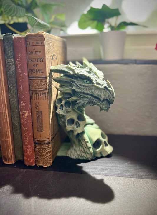 Dragon w/ Skulls Bookends (1 set)