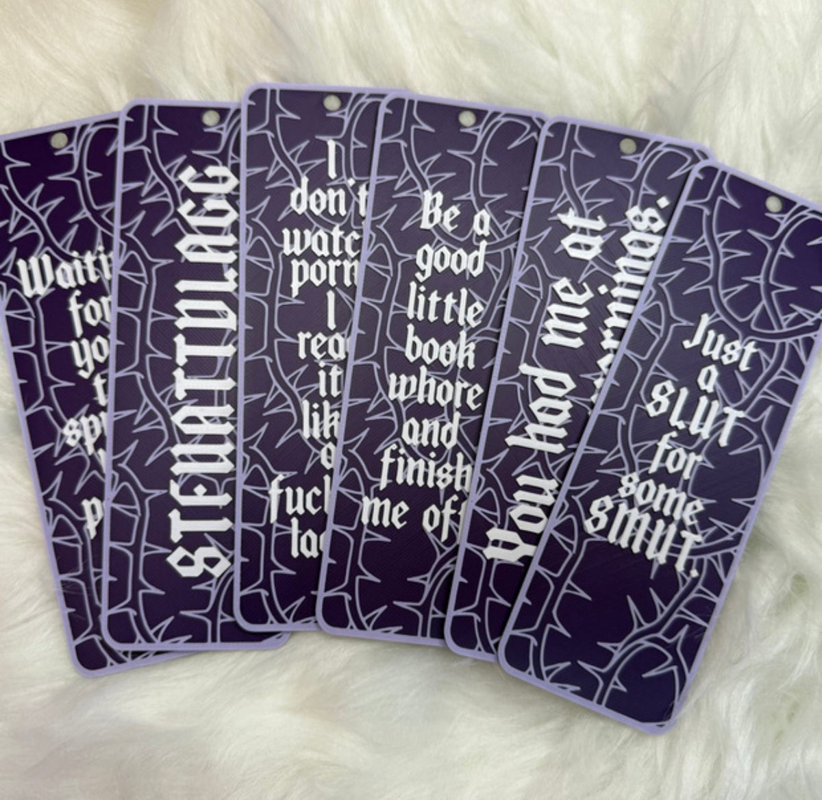 Naughty Bookmarks-Be a Good Little Book Whore & Finish Me Off