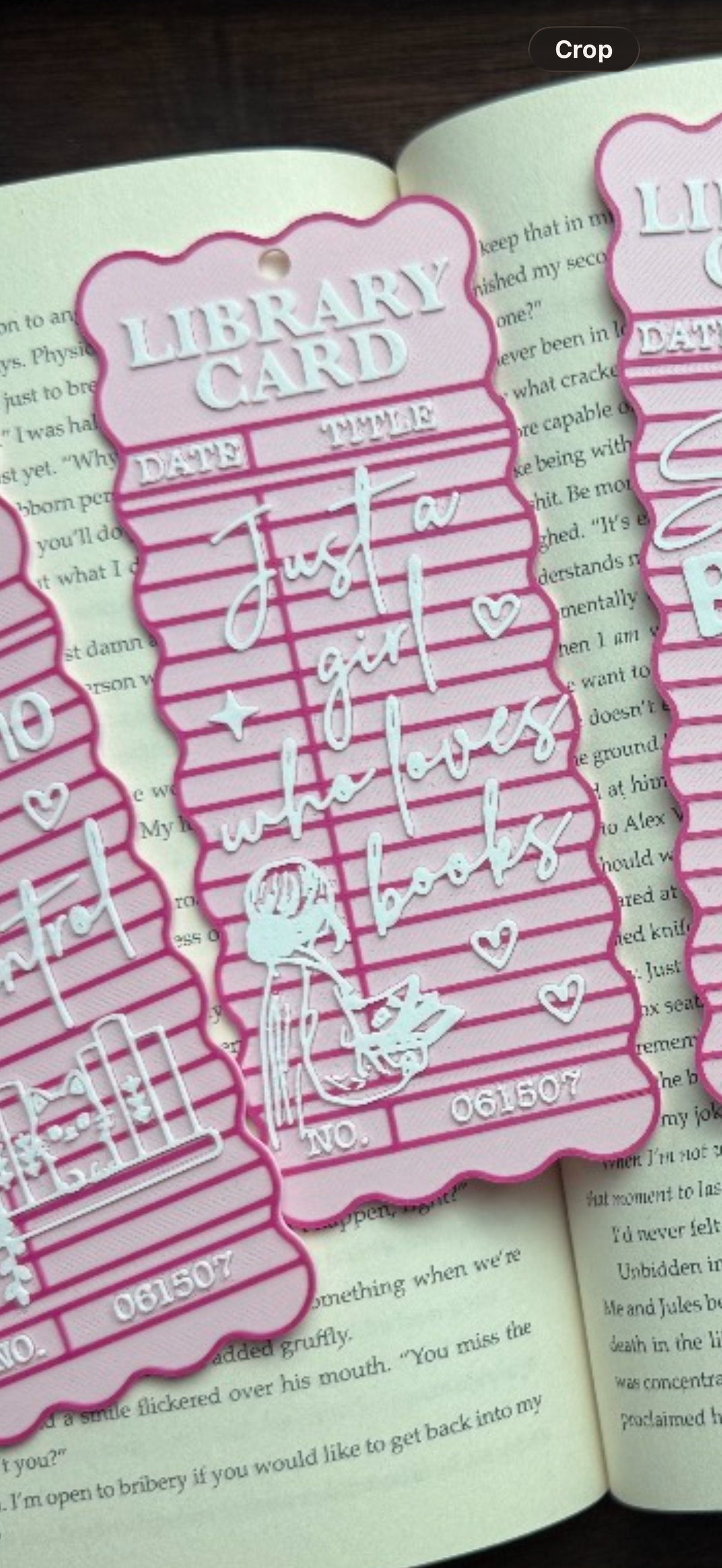 Just a Girl-Library Card Bookmarks