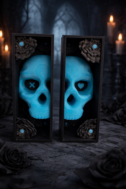 Blue Skull Book Nook - Lights out Inspired Fan Art