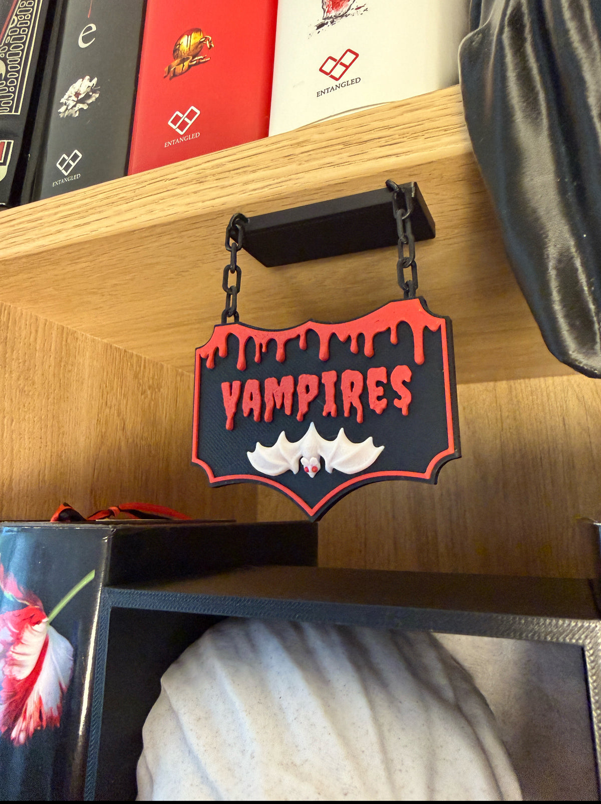 Vampires Small Bookshelf Sign