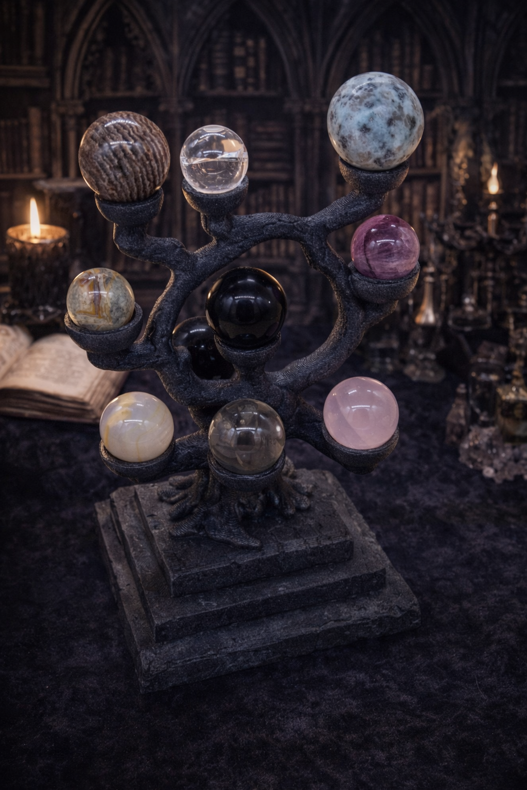 Multi-Mini Crystal Sphere Holder