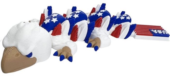 USA Flag Eagle Dragon
