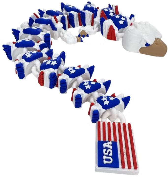 USA Flag Eagle Dragon