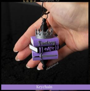 Fantasy Book Stack Keychain