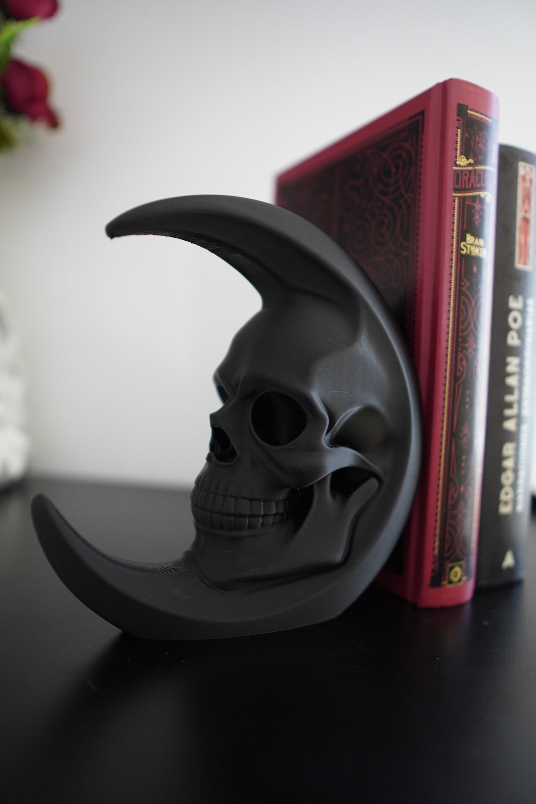 Moon Skull Bookends